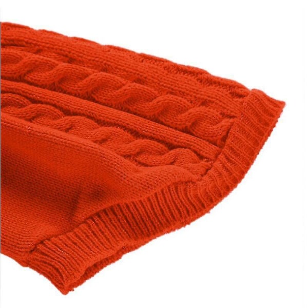 Hund Katt Vinterkläder Stickade Djurkläder För Katt Små Medium Hundar Chihuahua Hiromi Puppy Pet Sweater Pure Dog Sweater Orange L