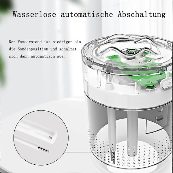 Hydration Companion, Kontinuerlig & Intermittent Spray, Resevänlig Mini Luftfuktare för Skrivbord, Säker Automatisk Avstängning, Uppladdningsbar USB Personlig