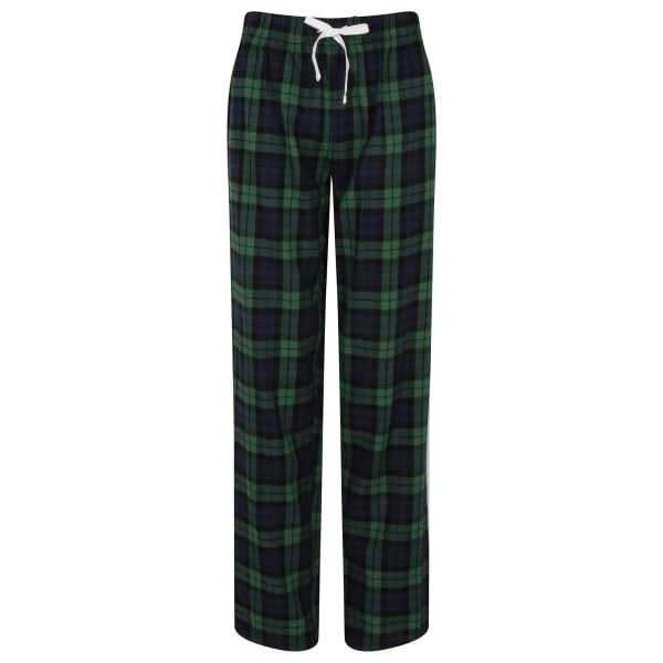 Dam/Dam Tartan ouge Byxor Marinblå/Grön Rutig Navy/Green Check L