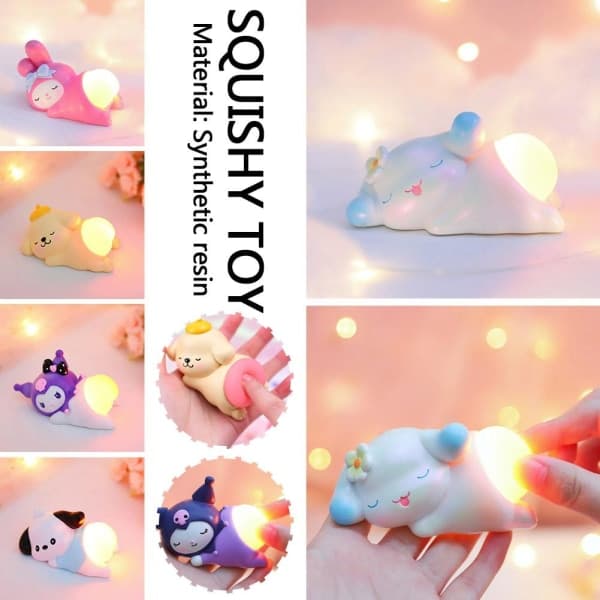 Sanrio Squeeze Light Legetøj Lille Skrivebordslampe Natlampe Computer De - Perfet B one-size