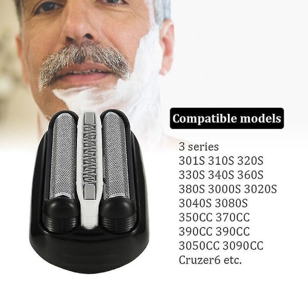 Barbermaskine Series3 310s 320s 350cc 3020s 32b 330s 21b Braun Barberhoved til kassette