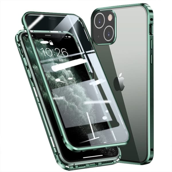 TG iPhone 14 Plus - Stilig Magnetisk Dobbeltsidig Deksel Lilla