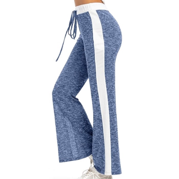 Damer Casual elastisk byxor med vida ben Yoga Sport joggingbyxor