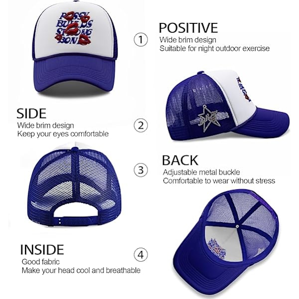 Baseball kasketter, særprægede broderede hatte, unisex hip hop trucker hatte