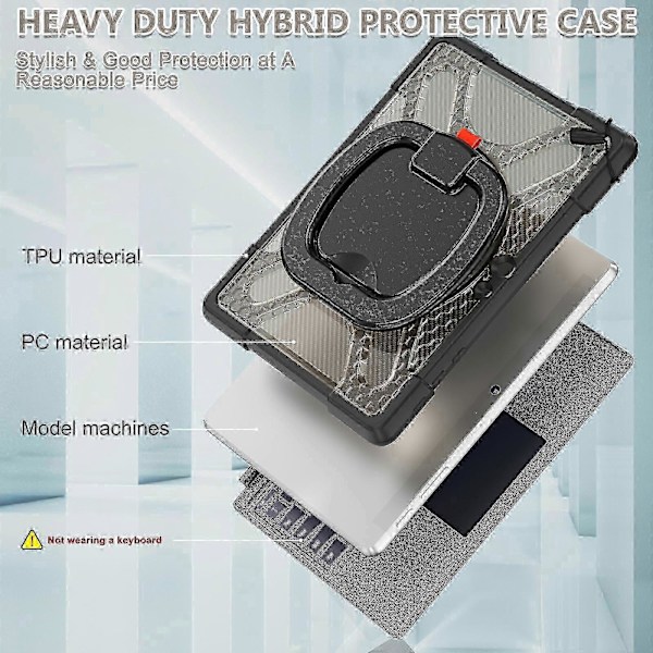 2025 För MicroSoft Surface Go 1 / 2 / 3 TPU + PC Surfplattefodral