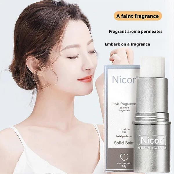 Nicor Solid Parfume Mænd Kvinder Let Duft Langvarig Te Duft Bærbar Parfume Balsam E/7.8g