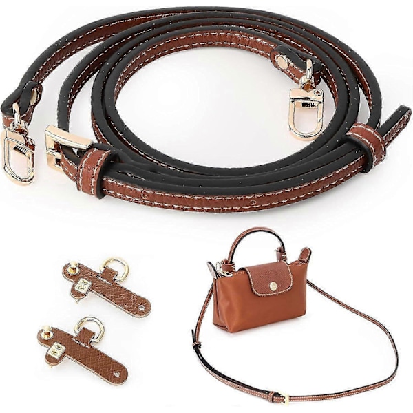 Skulderstropp for Longchamp-veske, Skulderstropp for veske, med 2 skulderstroppadaptere, Skulderveskestropp, Justerbar skulderstropp for vesker, for