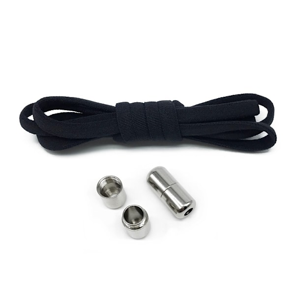 Elastiske snørebånd uden binding - One Size - Sort