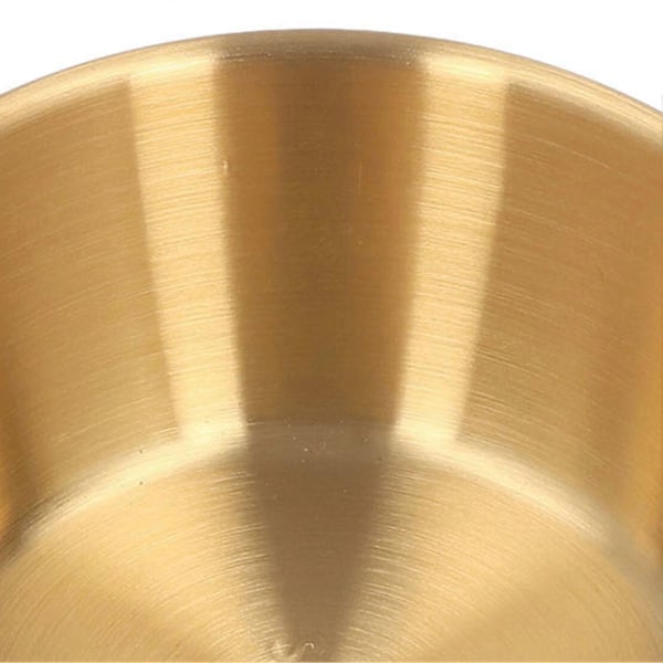 Rustfritt stål, enkel design, anti-skåldingsbolle med håndtak for camping og fotturer, gull