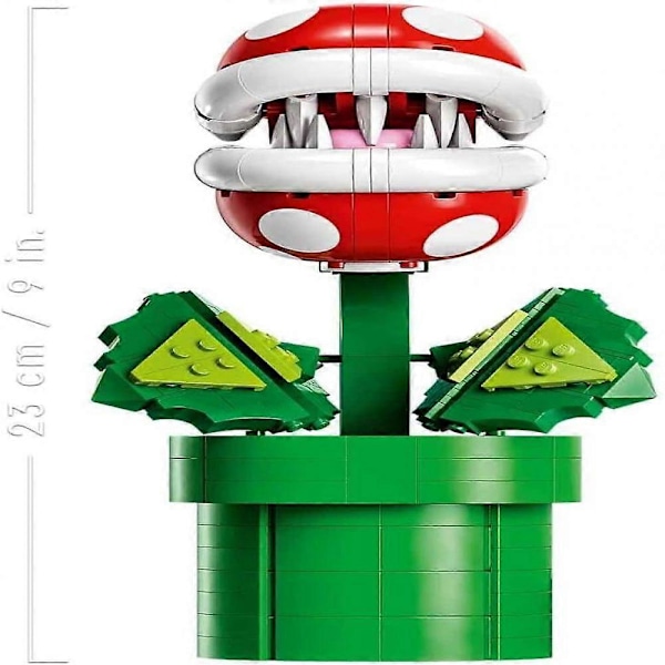 Super Mario Piranha Plant, rakenna ja aseta esille Super Mario Brothers -keräilyesine aikuisille ja teineille, autenttisen yksityiskohtainen aseteltava hahmo, syntymäpäivälahja