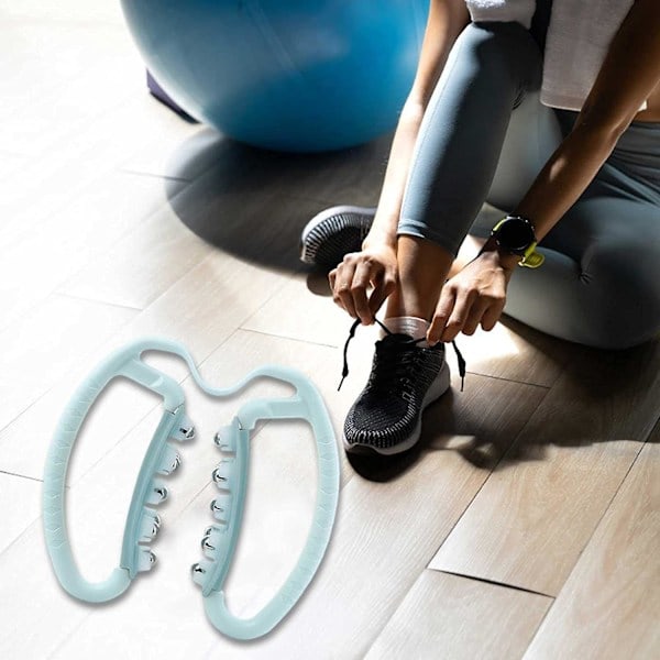 Manuell Skumrulle Massager 360 Bärbar 3D Skum Muskelrulle Massager Anti Celluliter Fascia Massager och Massager med Handtag Panna Hals