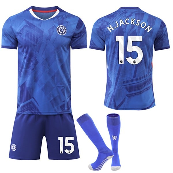 2025-2026 Chelsea Hemmatröja Kit Barn Vuxen Fotbollskläder No.15 N.JACKSON M