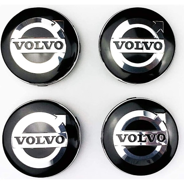 4 st 64 mm navkapslar för Volvo V40 V60 V90 S60 S40 V70 XC70 XC60 XC90, snygg emblem, biltillbehör för exteriören