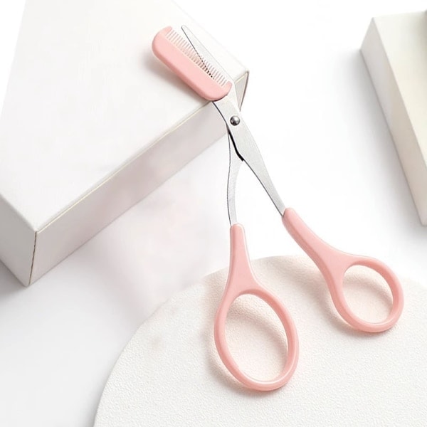 1 Moon Cut Eyebrow Razor och 1 Eyebrow Razor med Eyebrow Scissors och Comb