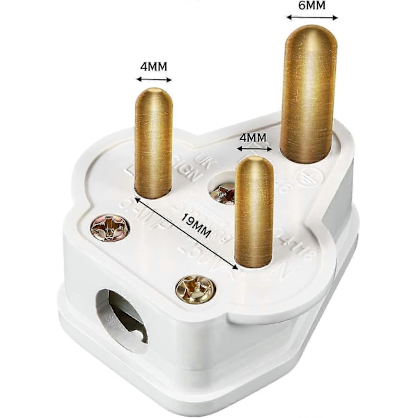 5 Amp Rundstiftplugger Strømplugger 3-Pinners Lysplugger For Scenebelysning Lampe (svart 5 stk) black 5