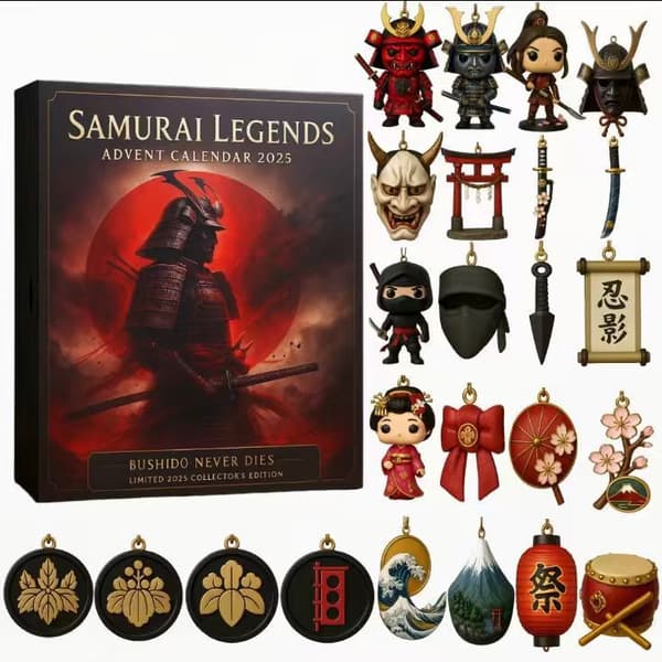 Japansk Samurai Blind Box Juletræsdekoration Akrylvedhæng
