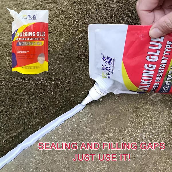 Spackel Cement Sprickor Fyllmedel Multifunktionell Konstruktionstätningsmedel för Trä Tegel 2 Bags