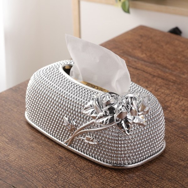 Creative Desktop Køkken pumpebakke Akryl Tissue Box Fashion Silver