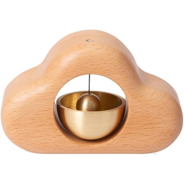 Trä dörrklocka med vindspel, magnetisk dörrklocka, kylskåpsmagnet, inflyttningspresent, öppningspåminnelse (1 st)