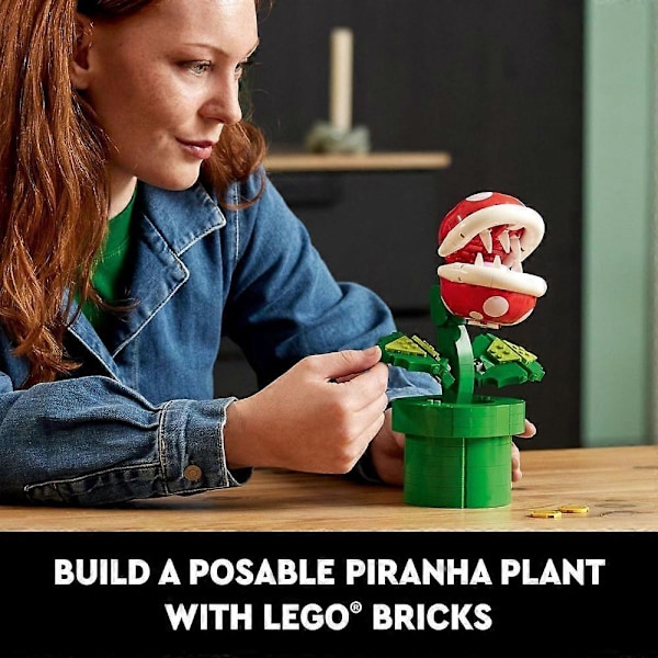 Super Mario Piranha Plant, Bygg och visa Super Mario Brothers Samlarobjekt för vuxna och tonåringar, autentiskt detaljerad ställbar figur, födelsedagspresent