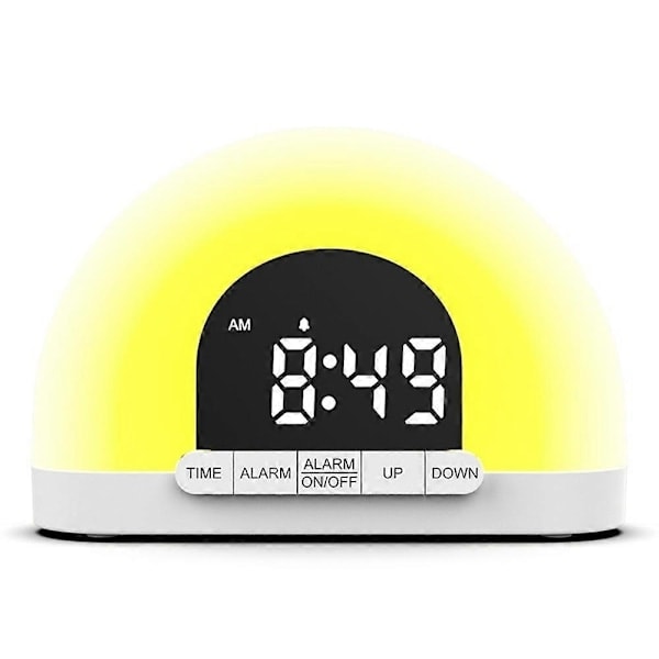 Simuleret Sunrise Vækkeur Digitalt Vækkeur Intelligent Natlampe til Soveværelse