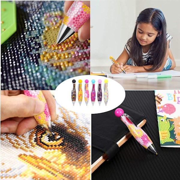 Diamantmaleri Borepen 5D DIY Diamantmaleri Tip Borepen Værktøj Klæbrig Borepen Rhinestone Picker Hurtig Tip Pen Korssting Broderi Tilbehør