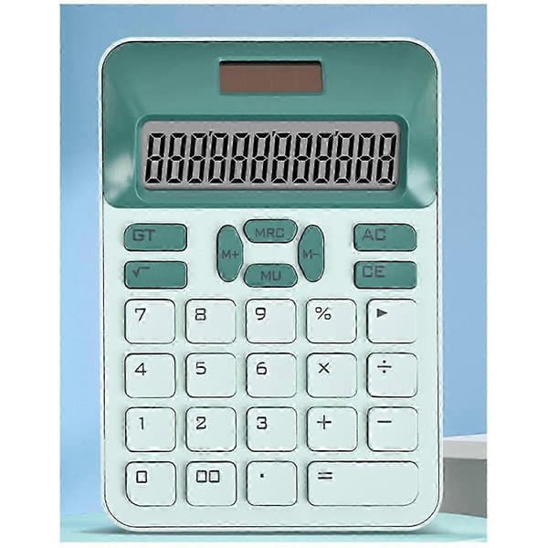 12-siffrig stor LCD-display-kalkylator Standardfunktionskalkylator med solenergi &