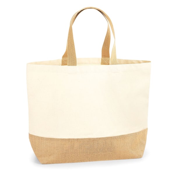 Jute Base Canvas Tote XL Natural One Size