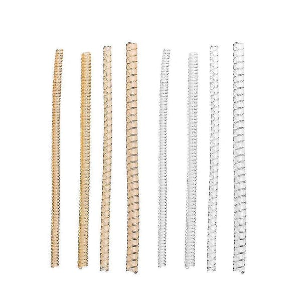8x Ringstørrelsesjusterer Transparent Ringstrammer Elastisk Ringbeskyttelsesklemme