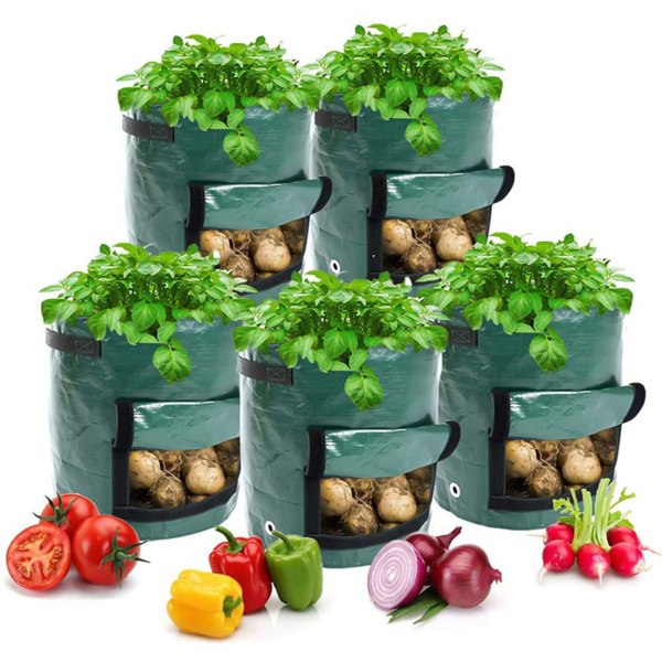 5-pack odlingspåsar Potatis Tomat Jordnötsodlingspåsar 35*45cm