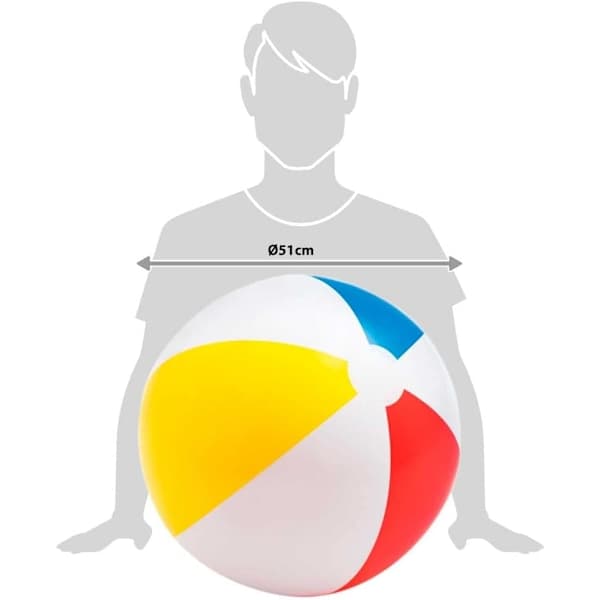 2 skinnende panelbolde - oppustelig vandbold/strandbold - diameter 51 cm