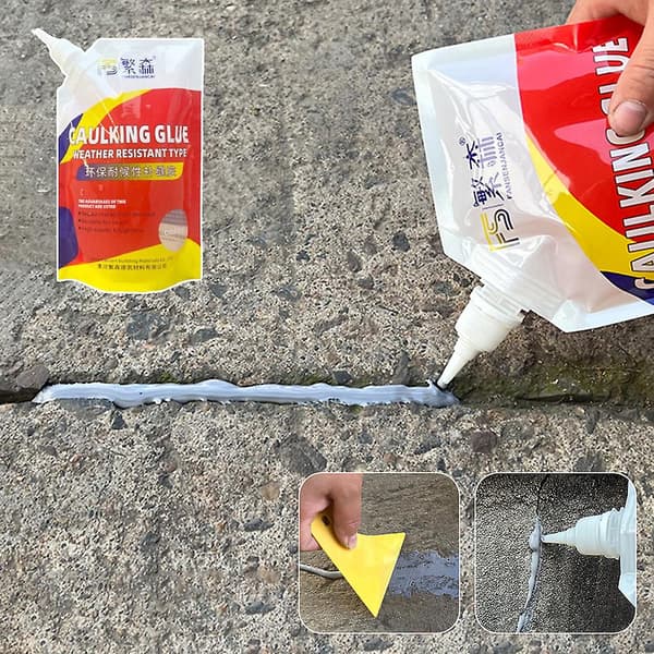 Spackel Cement Sprickor Fyllmedel Multifunktionell Konstruktionstätningsmedel för Trä Tegel 1 Bag