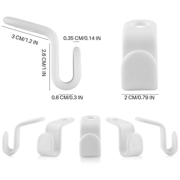 30 stk. Tøjbøjleforbindelseskroge Mini Cascading Stack