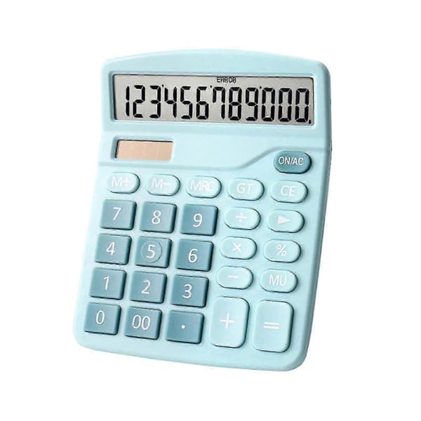 Bordskalkylator Standardfunktion med 12-siffrig Stor LCD-display Solceller & Batteri