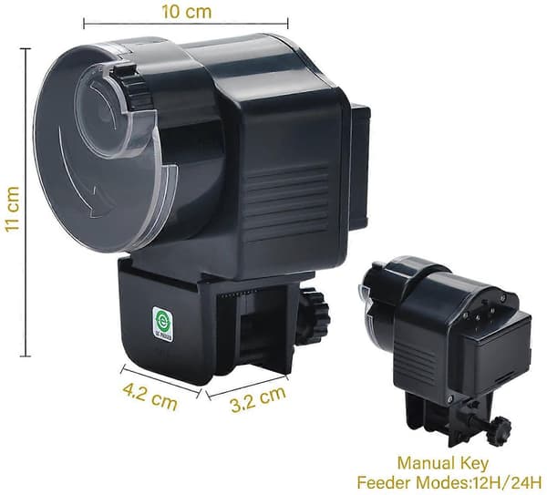 Automatisk akvariefiskmater med ferietimer