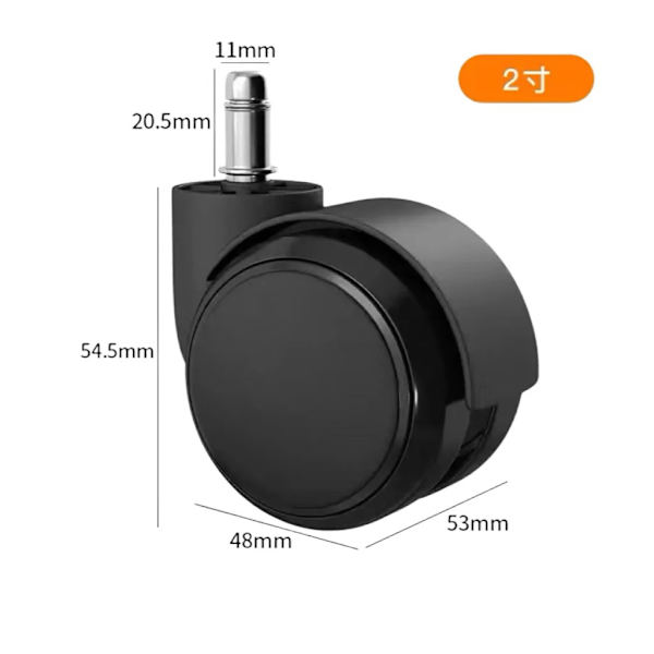 5 kpl Toimistotuolin Pyörät IKEA:lle, 10 mm x 22 mm, Sopivat Koville Lattioille (250 kg Kantavuus) Parent