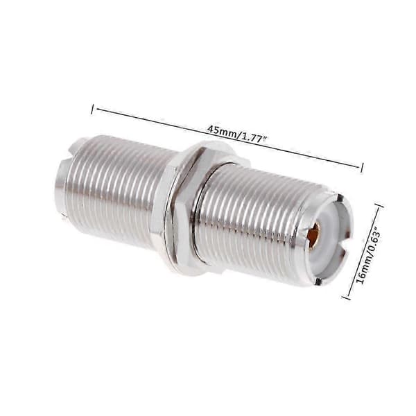 UHF SO239 Hunn Til Hunn Jack Mutter Skott Panelmontering Adapter Kobling Rett