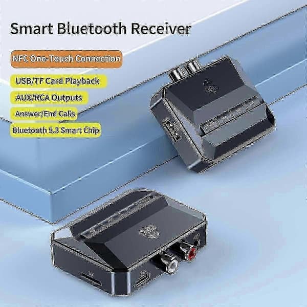 2025 Siste modell NFC Bluetooth-mottaker, Bluetooth 5.3 AUX-adapter for bil