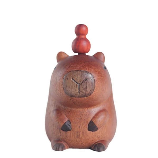 Capybara Træfigur Gave Bordpynt til Auto Housewarming Bordstatue