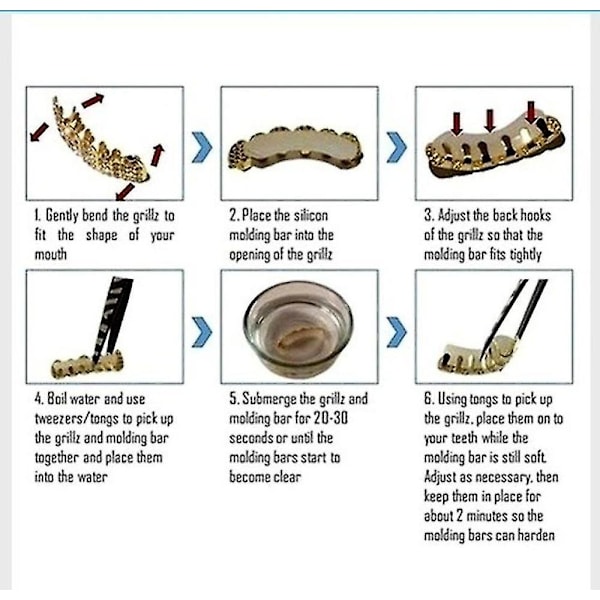 Övre/nedre eller set Nya Hip Hop Tand Grillz Set Tandgrillar Smycken 1st Grillz Set