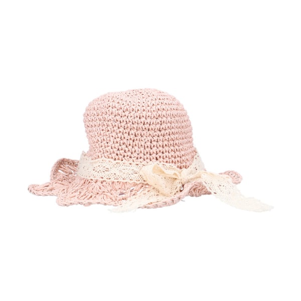 Solbeskyttelse baby rosett stråhatt strand baby solhatt andningsbar fiskarhatt for barn B