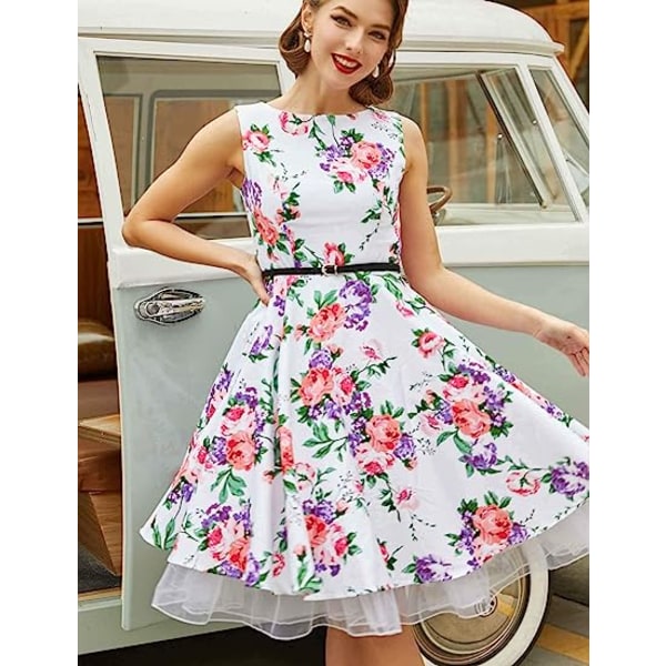 50-tals underkjol Rockabilly Dress Crinoline Tutu for kvinder White S