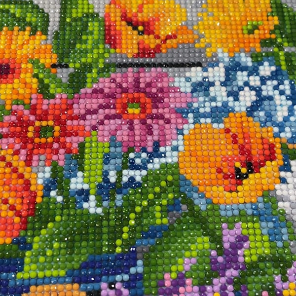 5D Diamantmålningskit (för vuxna), 5D Diamantkonstkit, Full Diamant Alla Hjärtans Dag Blomma Ädelstensmålningskit Hem Väggdekoration 30x40 cm