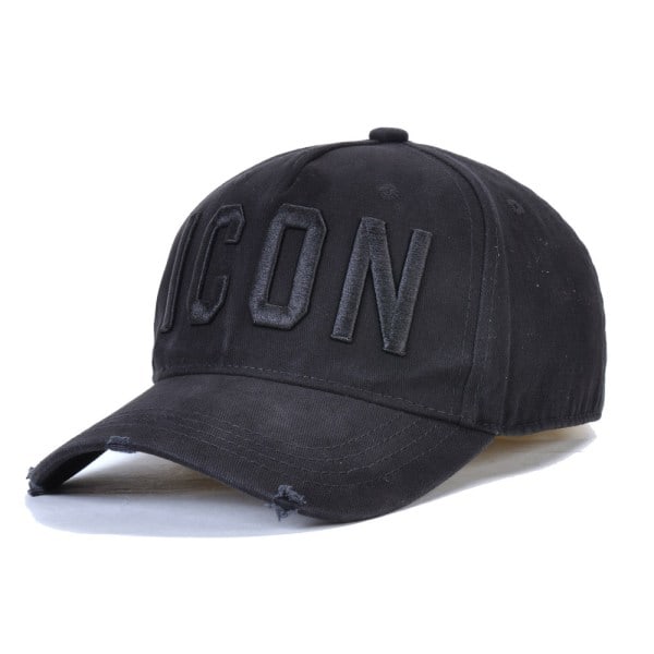 DSQ2 miesten baseballlippis ICON kirjehattu Musta Säädettävä