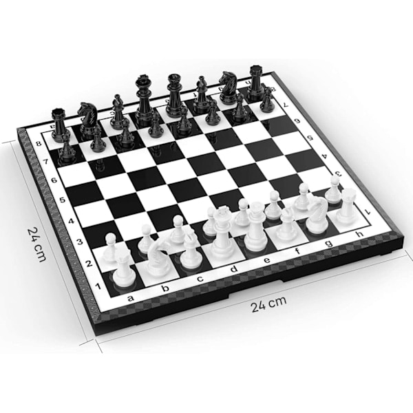Chess Set Board Game, Travel Magnetic Portable Folding Chess Pieces Sets Traditional Strategy Games Gifts