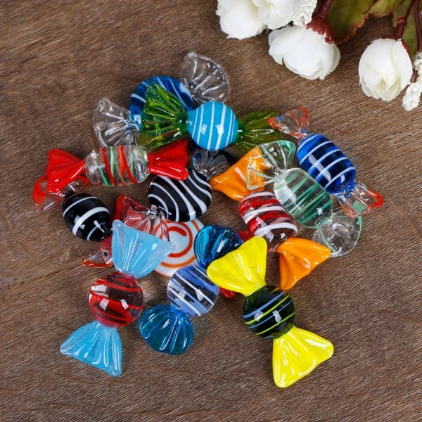 10 Vintage Glas Slikkepinde til Bryllupsfester