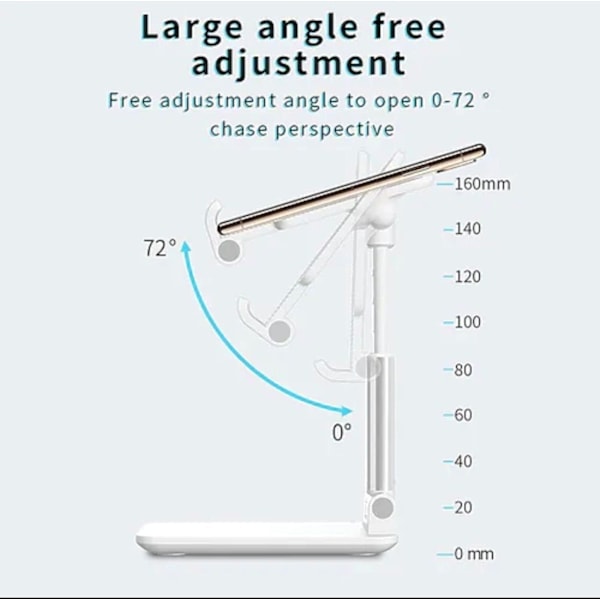 Mobiltelefonholder Stativ til iPhone 13 12 11 Pro Max X iPad og Alle Smartphones Justerbar Metal Skrivebord Tablet