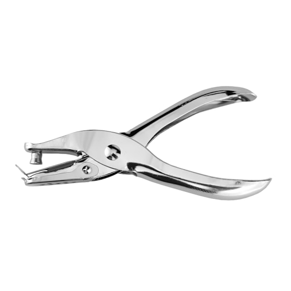 Enkel hålslagare | 6 mm silverfärgad hålslagare | 1-håls håltång | Pappershålslagare | Kontorshålslagare | Högpresterande hålslagare som skrivbordstillbehör