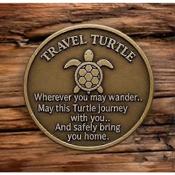 Travel Turtle -kolikko, Travel Turtle -taskuhalikolikko, ainutlaatuinen muistolahja