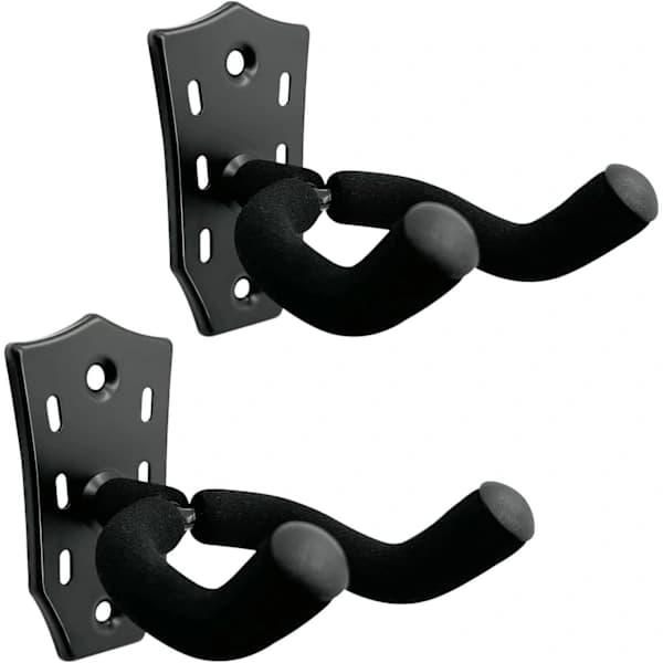 2-delat gitarr väggfäste set, gitarrställ i metall med skruvar och skyddande skum.
